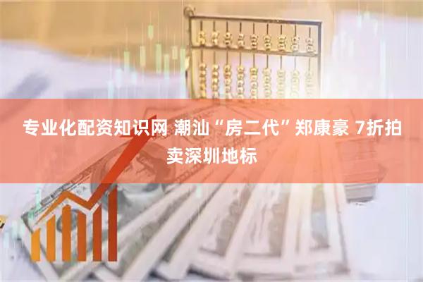 专业化配资知识网 潮汕“房二代”郑康豪 7折拍卖深圳地标